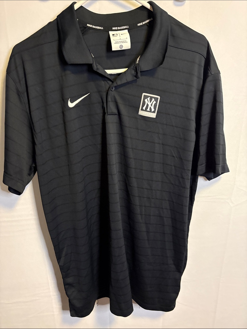 Nike Black New York Yankees Polo with White Logos